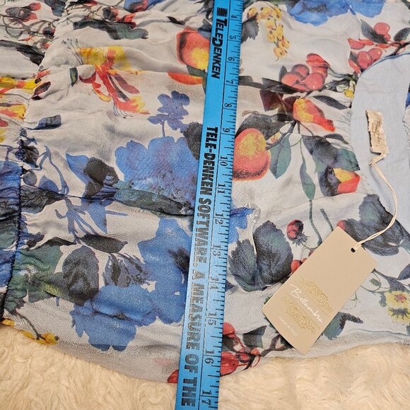 Bella Umbra Women's Silk Blend Floral Print Sleevesless Maxi Dress Size L - Picture 4 of 9